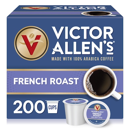 Victor Allen Victor Allen's Coffee French Roast, Dark Roast, 200 Count, Single Serve Coffee Pods for Keurig K-Cup Brewers, PK200 FG014639RV
